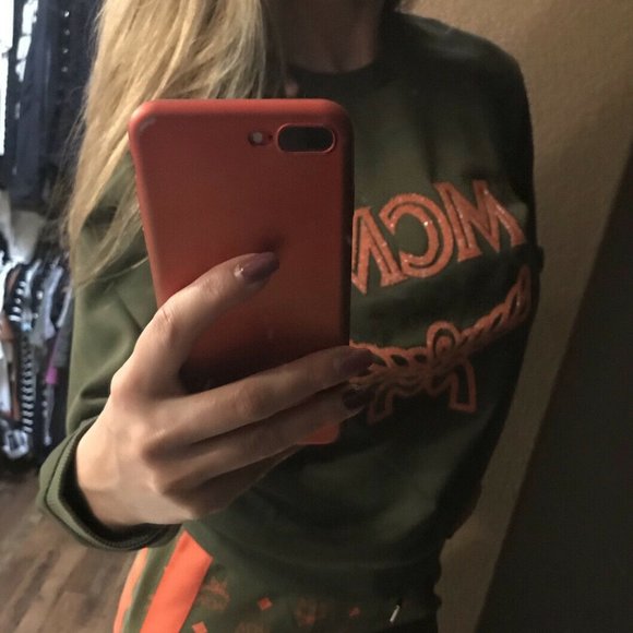 MCM Logo Pullover winter Moss Green - Picture 2 of 8